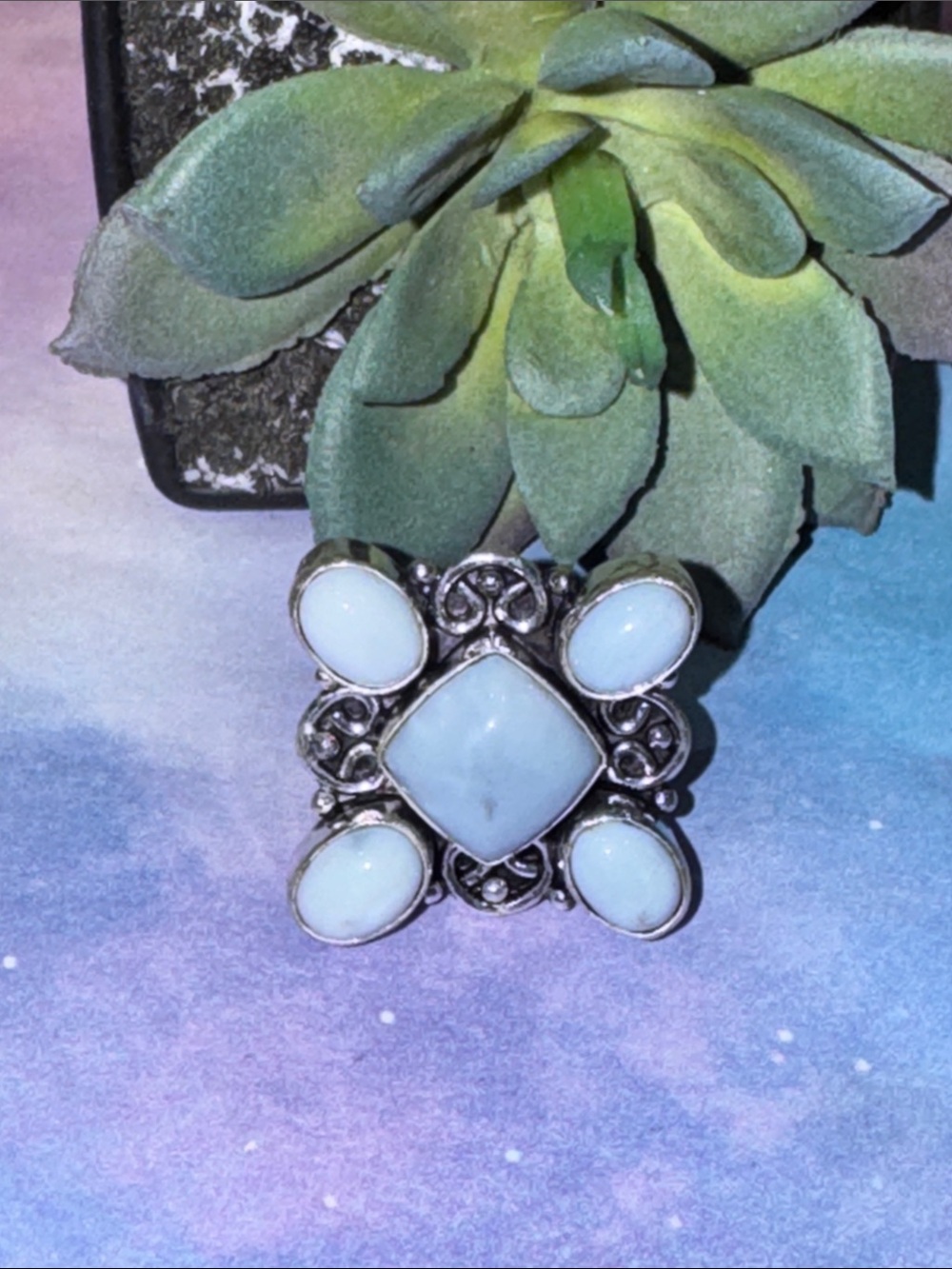 Owyhee Opal Silver Ring
